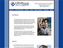 Tablet Screenshot of childwelfaregroup.org